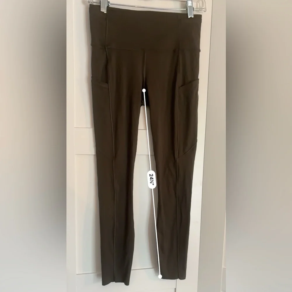 Lululemon Wunder Train High-Waisted Leggings Olive Green Size 6 Athletic Run